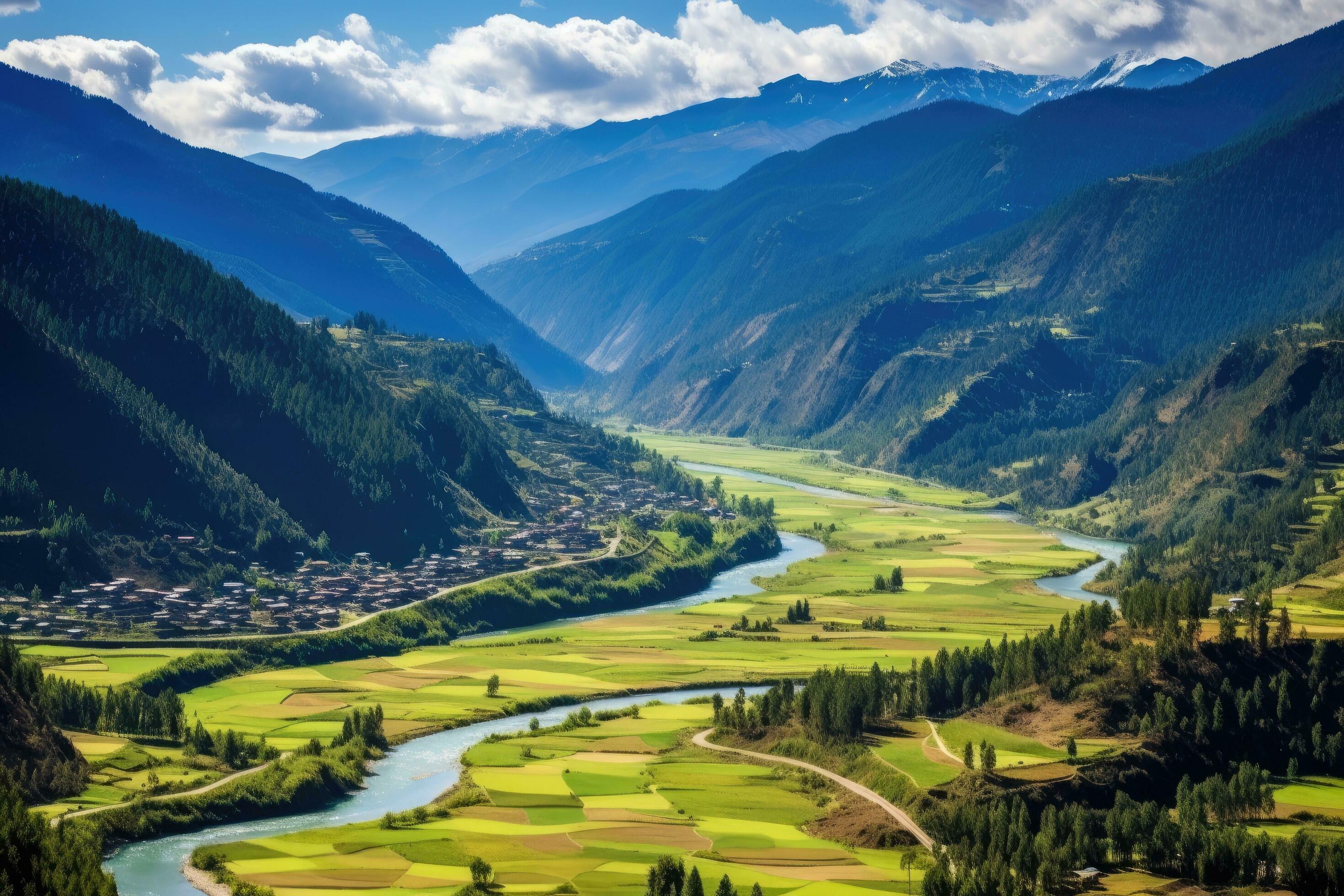 Bhutan's river valleys and waterways